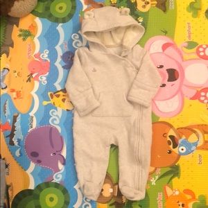 Baby Gap fleece bear hooded snowsuit